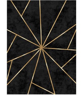 Tapis noir et or 200 x 280 cm en location pour espace événementiel 126 Events