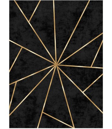Tapis noir et or 200 x 280 cm en location pour espace événementiel 126 Events