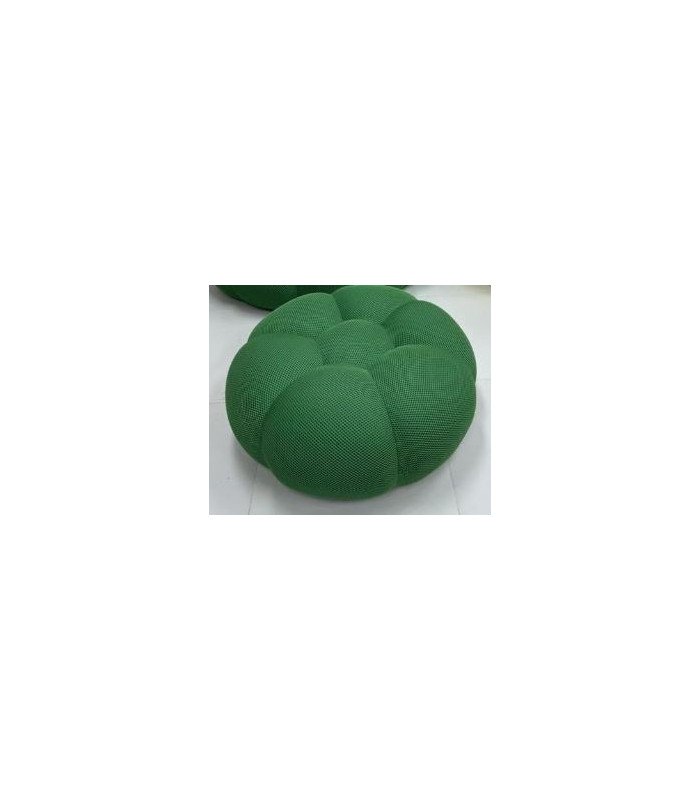 Green fabric bubble pouf for rent for event lounge areas
