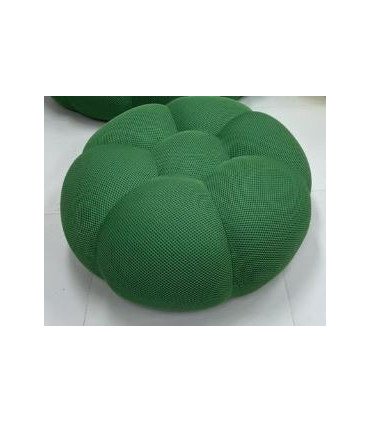 Green fabric bubble pouf for rent for event lounge areas