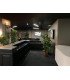 Comptoir bar profesionnel en bois noir plateau en zinc 3,60 m