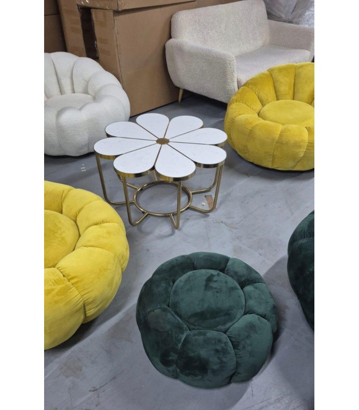 Fauteuil bulle jaune