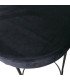 Black high stool with velvet cover