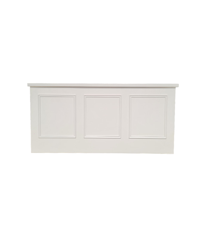 Buffet à moulures blanc pliant L 190 cm en location chez 126 Events