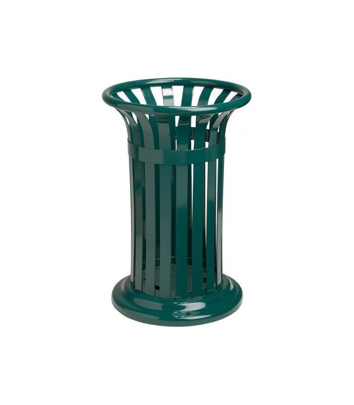 Poubelle Tulipe en métal vert