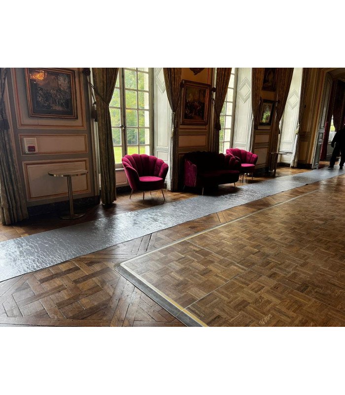 Fauteuil corolle Velours rouge L 94 x H 90 cm