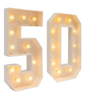 50-LED illuminated numbers, 100 cm tall, available for rent from 126 Events