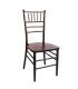 Chiavari reception chair in mahogany wood and brown imitation cover