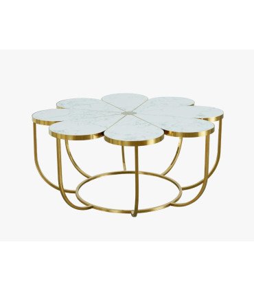 Table basse en forme de fleurs en location par Location Mobilier Paris