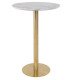 Standingande table with gold metal legs