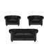 Photo of the black velvet Chesterfield pack against a white background, available for hire from 126 Events