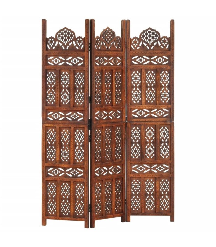 Paravent indien en bois sculpté 4 volets