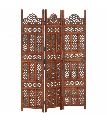Paravent indien en bois sculpté 4 volets