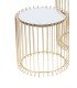 location table basse filaire dorée plateau miroir