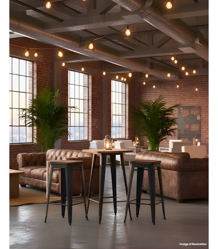 photo du pack industriel dans un coin lounge, mobilier en location par 126 Events