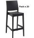 Pack de tabouret haut noir Trix pour stand professionnel Paris