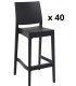 Rental pack of 40 black Trix high chairs