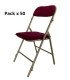 Pack of gold folding chairs and red velvet fire-retardant M1 Île-de-France