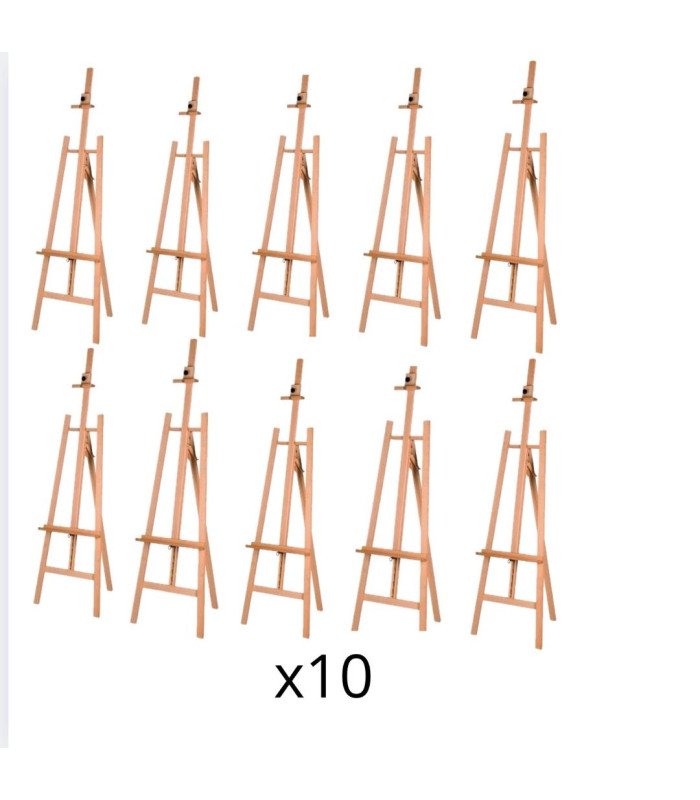 Pack of 10 wooden easels for rent
