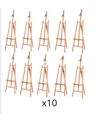 Pack of 10 wooden easels for rent