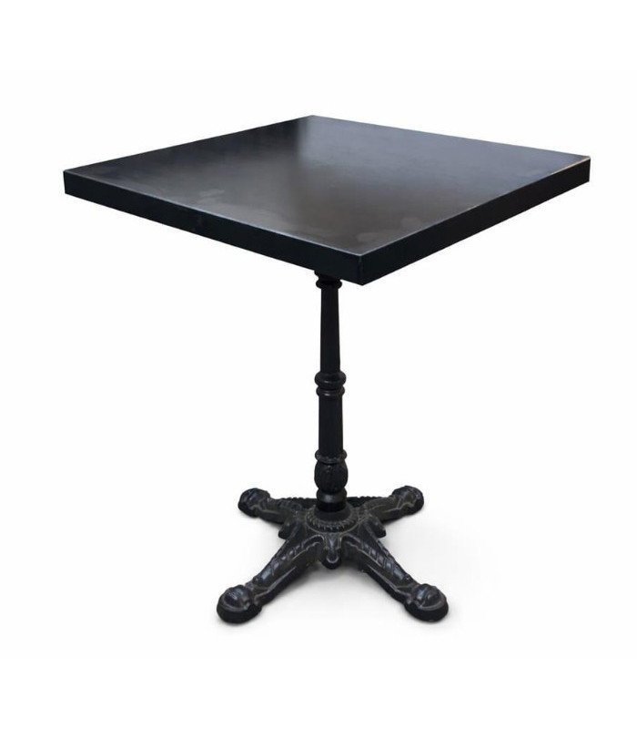 Black square bistro table