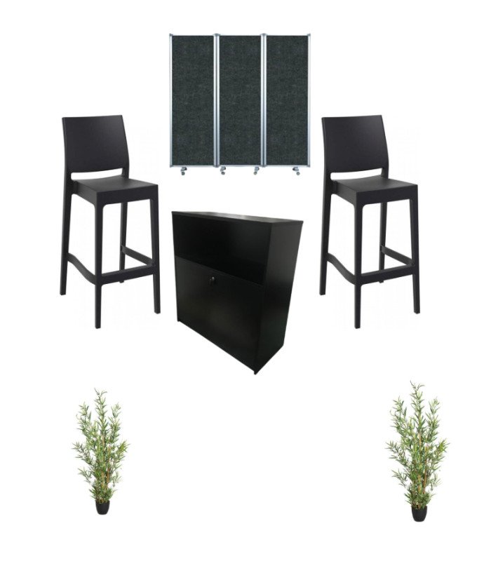 Reception desk rental package for trade show in Paris, Porte de Versailles