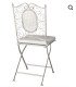 Fontainebleau white wrought-iron folding chair