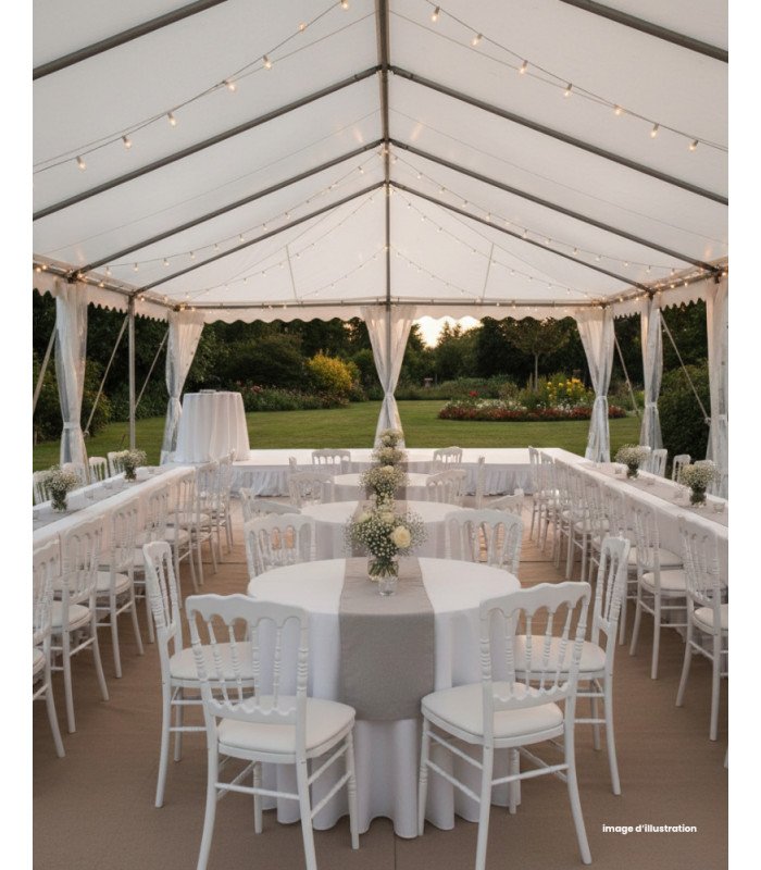 Pack of 100 white Napoleon chairs