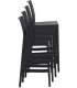 Rental pack of 40 black Trix high chairs
