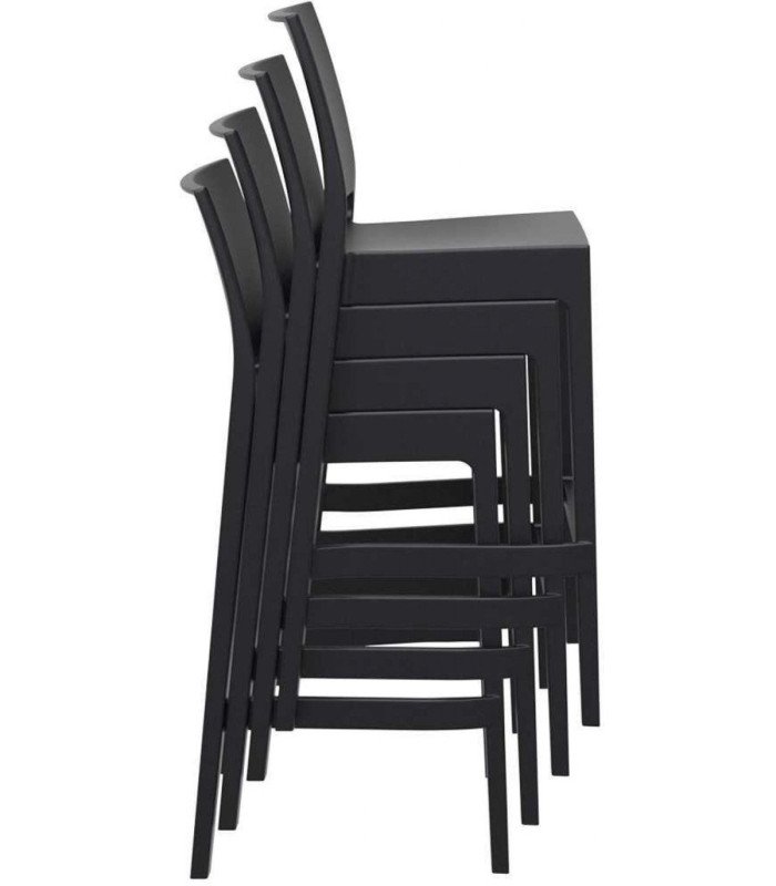 Pack 20 black Trix high chairs