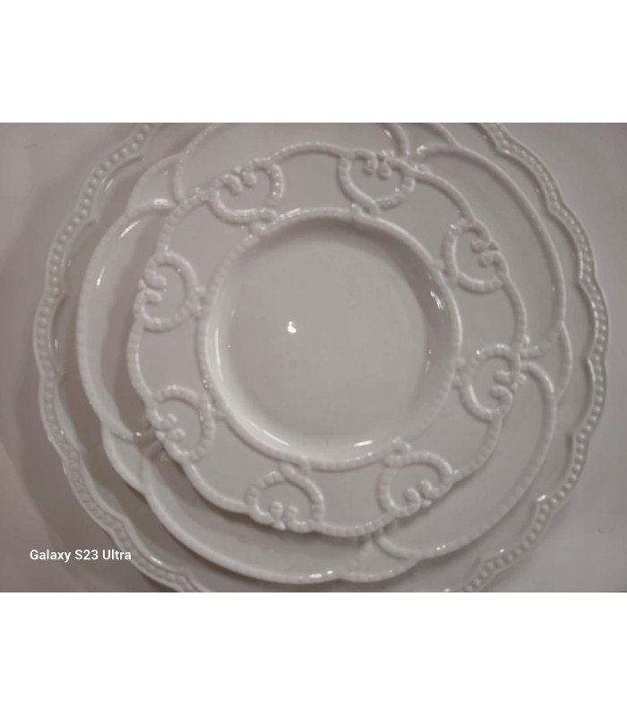 Ivory porcelain plate Ø21 - Ø27 - Ø33 cm