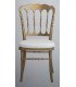 Napoleon III chair in gold and white galette