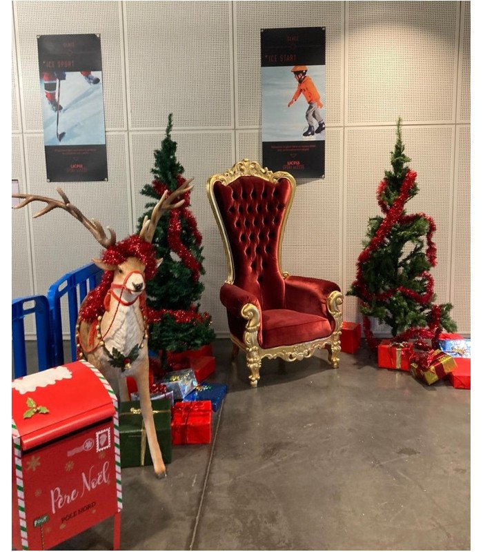 Golden and red princess throne rental