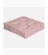 Coussin de sol pouf rose pastel 48 x 51 cm