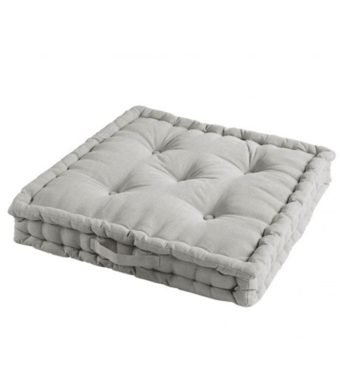 Light grey square floor cushion rental Paris