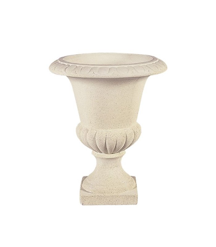 Vase Médicis en pierre Ø 42 x 51 cm sur fond blanc.