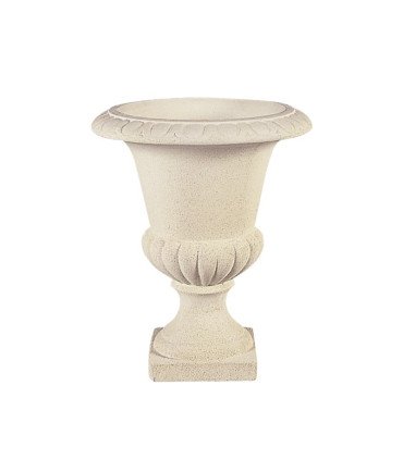 Vase Médicis en pierre Ø 42 x 51 cm sur fond blanc.