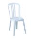 Miami Stackable White Plastic Chair for Indoor or Outdoor Use