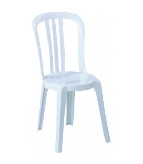 Miami Stackable White Plastic Chair for Indoor or Outdoor Use