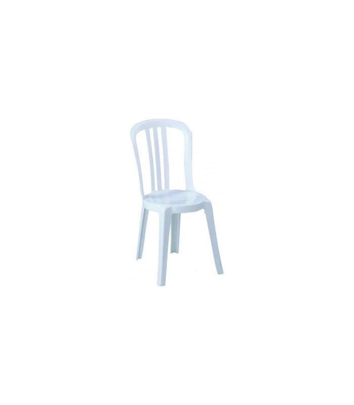 Miami Stackable White Plastic Chair for Indoor or Outdoor Use