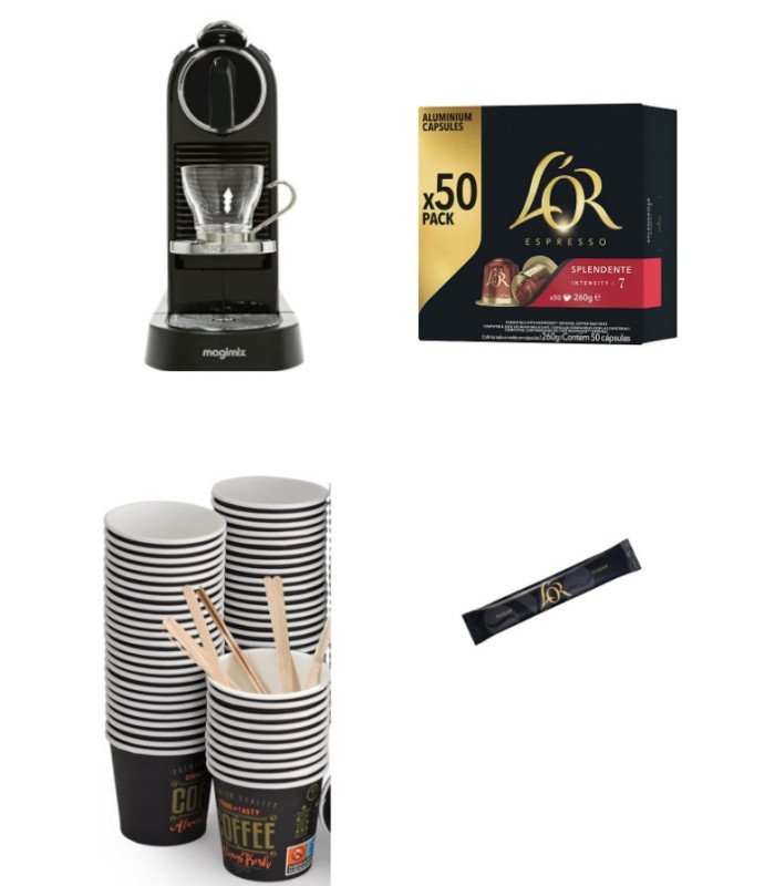 Machine à café Formule 50 capsules et kit accessoires