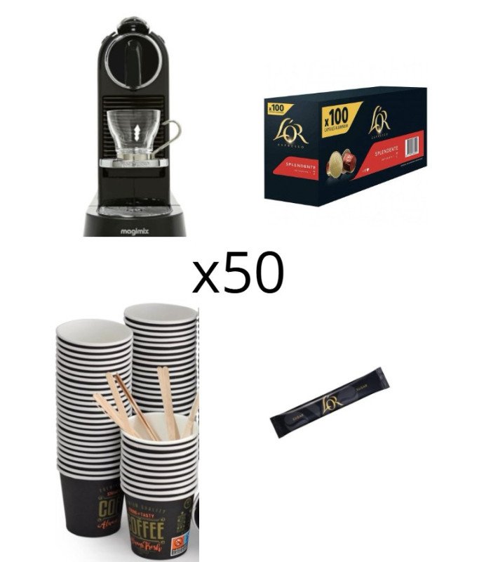 location machine à café et capsule et gobelet