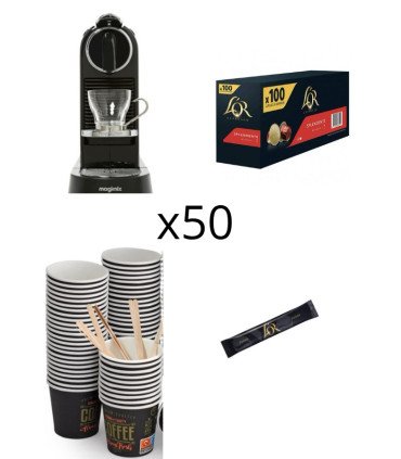 location machine à café et capsule et gobelet