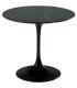 table tulipe plateau marbre noir style design années 70