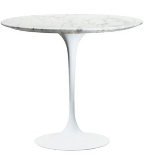 White tulip table, Ø 70 cm, with a round top and central base, shown against a white background