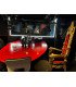 Golden wood and red velvet throne