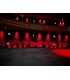 Canapé velours rouge Chesterfield 2 places