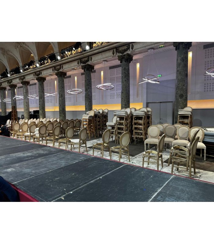 Versailles stacking ceruse medallion chair