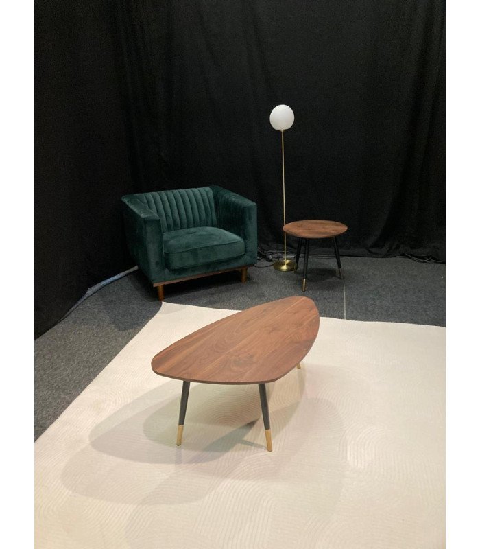 Dan green velvet armchair L 89 x H 82 cm