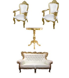 Pack mariage doré et blanc